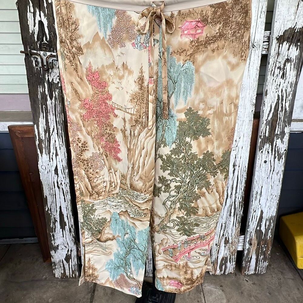 Natori Asian Print Lounge Pajama Pants Size XS